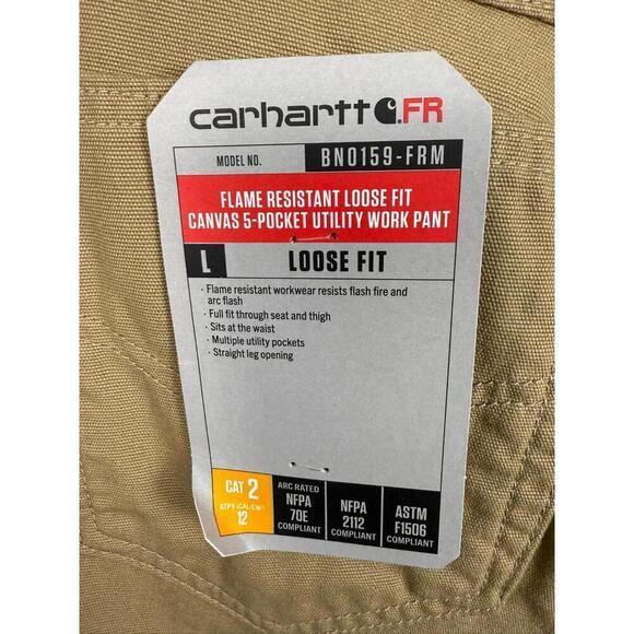 NWT Carhartt FR Flame Resistant Rugged Flex Relaxed Fit Canvas Work Pant 36x30 - Picture 6 of 6